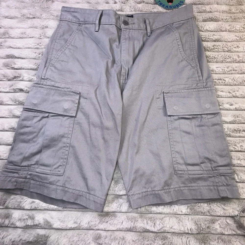 Levi's Cargo Shorts Men's 30 x9‎ Gray Outdoor Hiking Military Grunge Skater Y2K